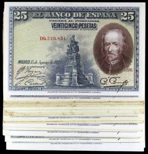 1928. 25 pesetas. 15 de agosto, Calderón de ... 
