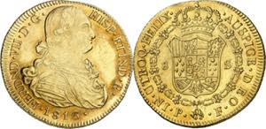 1816. Fernando VII. Popayán. F. 8 escudos. ... 