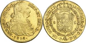 1816. Fernando VII. Popayán. FM. 8 escudos. ... 