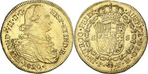 1820. Fernando VII. Popayán. FM. 8 escudos. ... 