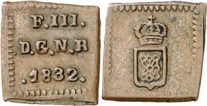1832. Fernando VII. Pamplona. 1/2 maravedí. ... 