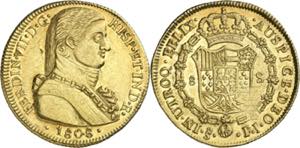 1808. Fernando VII. Santiago. FJ. 8 escudos. ... 