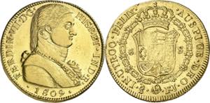 1809. Fernando VII. Santiago. FJ. 8 escudos. ... 