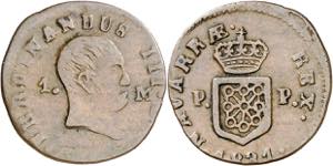 1831. Fernando VII. Pamplona. 1 maravedí. ... 