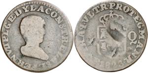 1823. Fernando VII. Manila. FR. 1/4 de real. ... 