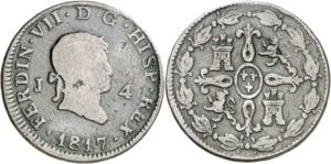 1817. Fernando VII. Jubia. 4 maravedís. ... 