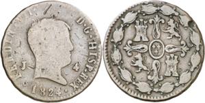 1824. Fernando VII. Jubia. 4 maravedís. ... 