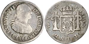 1808. Fernando VII. Guatemala. M. 1/2 real. ... 