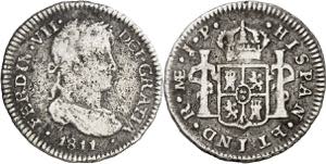 1811. Fernando VII. Lima. JP. 1/2 real. (AC. ... 