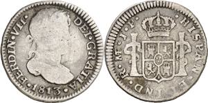 1813. Fernando VII. Lima. JP. 1/2 real. (AC. ... 
