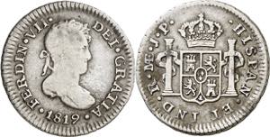 1819. Fernando VII. Lima. JP. 1/2 real. (AC. ... 