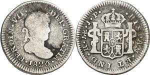 1820. Fernando VII. Lima. JP. 1/2 real. (AC. ... 
