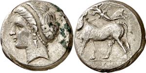 (275-250 a.C.). Italia. Neapolis. Didracma. ... 