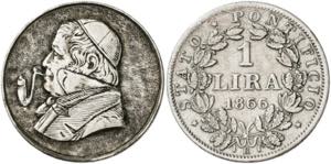 Vaticano. 1866. Pío IX (1846-1878). Roma. 1 ... 