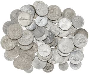Lote de 73 monedas del Vaticano en aluminio ... 