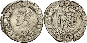 1543. Carlos I. Besançon. 1 carlos. (Vti. ... 