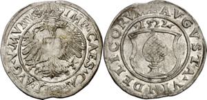 1522. Carlos I. Augsburgo. 1 batzen. (Kr. ... 