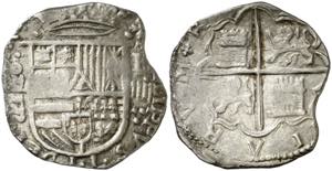 1593/2. Felipe II. Valladolid. F. 4 reales. ... 