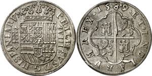 1589/7. Felipe II. Segovia. 8 reales. (AC. ... 
