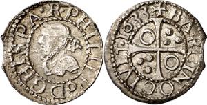 1633. Felipe IV. Barcelona. 1/2 croat. (AC. ... 