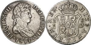 1814. Fernando VII. Cádiz. CJ. 8 reales. ... 