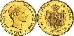 1879*1879. Alfonso XII. EMM. 10 pesetas. ... 