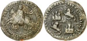 Alfonso XI (1312-1350). Sello de plomo. ... 