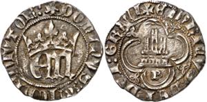 Enrique III (1390-1406). Burgos. Medio real. ... 