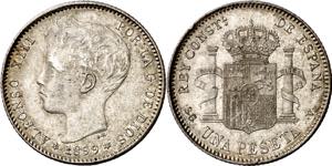 1899*1899. Alfonso XIII. SGV. 1 peseta. (AC. ... 