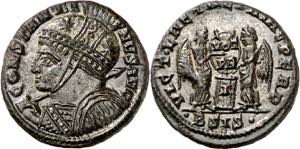 (319 d.C.). Constantino I. Siscia. AE 18. ... 