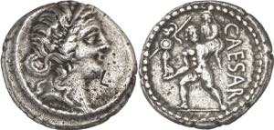(47-46 a.C.). Julio César. Denario. (Spink ... 