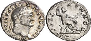 (74 d.C.). Vespasiano. Denario. (Spink 2300 ... 