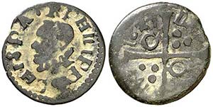 1627. Felipe IV. Barcelona. 1 diner. (Cal. ... 