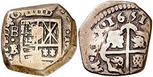 1651. Felipe IV. Burgos.  . 2 reales. (Cal. ... 