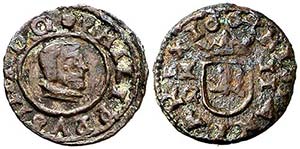1664. Felipe IV. Cuenca. . 2 maravedís. ... 