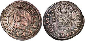 1662. Felipe IV. Cuenca. . 16 maravedís. ... 
