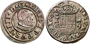 1664. Felipe IV. Cuenca. . 16 maravedís. ... 