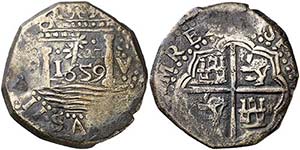 1659. Felipe IV. Lima. V. 8 reales. (Cal. ... 