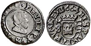 1664/3. Felipe IV. M (Madrid). S. 4 ... 