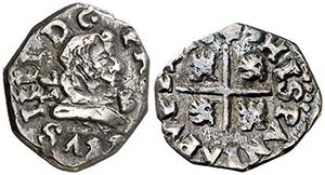 1643. Felipe IV. (Madrid). B. 1/2 real (17 ... 