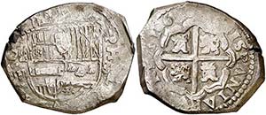 16(4)1. Felipe IV.  (Madrid). B. 8 reales. ... 