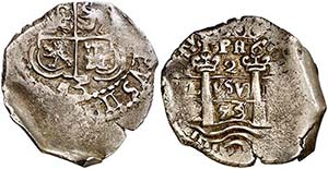 1653/2. Felipe IV. Potosí. E. 2 reales. ... 