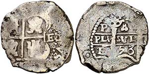 1653. Felipe IV. Potosí. E. 4 reales. (Cal. ... 