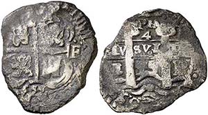 1655. Felipe IV. Potosí. E. 4 reales. (Cal. ... 