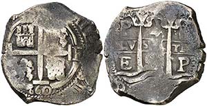 1660. Felipe IV. Potosí. E. 4 reales. (Cal. ... 