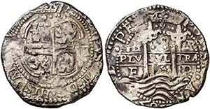 1655. Felipe IV. Potosí. E. 8 reales. Falta ... 