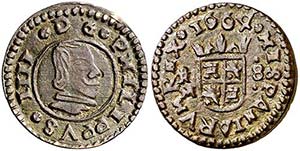 1664. Felipe IV. Trujillo. M. 8 maravedís. ... 