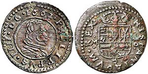 1662. Felipe IV. Trujillo. M. 16 maravedís. ... 