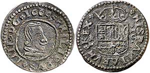 1664. Felipe IV. Trujillo. M. 16 maravedís. ... 