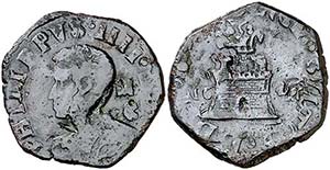 1626. Felipe IV. Nápoles.  M/C. 9 caballos. ... 